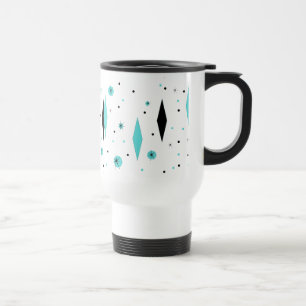 Retro turkosdiamanter & Starbursts travel mug Resemugg