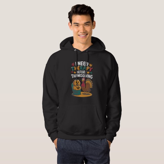 Retro Turkterapi  Hoodie (Hel framsida)