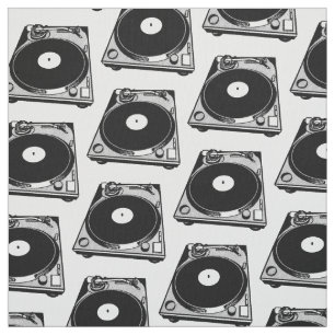 Retro Turntable Graphic in Black Tyg