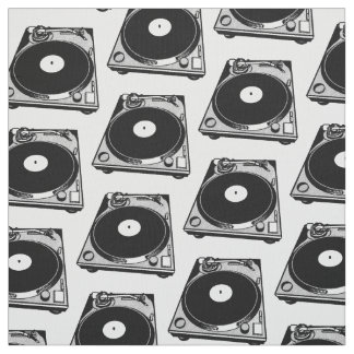 Retro Turntable Graphic in Black Tyg