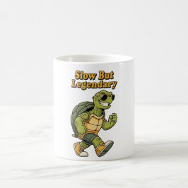 Retro Turtle Legendary Calm White Mug Kaffemugg