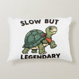 Retro Turtle Slow Legend Rectangular Pillow Prydnadskudde