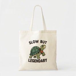 Retro Turtle Slow Life Canvas Tote Bag Tygkasse