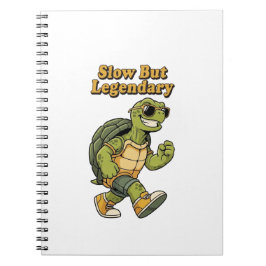 Retro Turtle Slow Living Lined Notebook Anteckningsbok