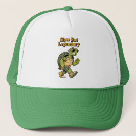 Retro Turtle Slow Pace Trucker Hat Keps