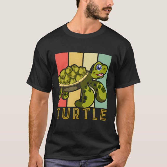 Retro Turtle T Shirt (Framsida)