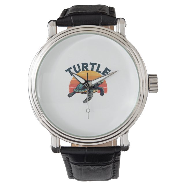 Retro Turtle T-Shirt Armbandsur (Framsida)