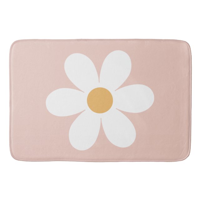 Retro tusenskönapink boho badrumsmatta (Framsidan)