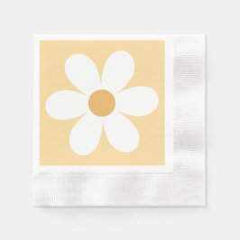 Retro tusenskönor gul boho pappersservett