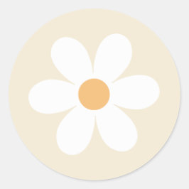 Retro tusenskönor solbränna boho klassisk rund dek runt klistermärke
