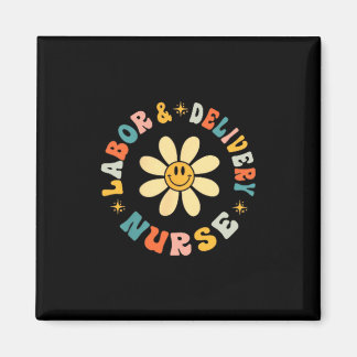 Retro tusenskönsblomma förblödningssjuksköterska b magnet