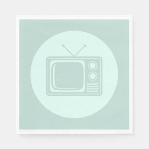 Retro TV ANPASSNINGSBAR FÄRG Classic Television Pappersservett