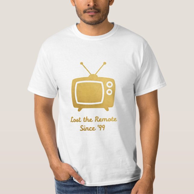Retro-TV - en ändlös linje med minimal tråd T Shirt (Framsida)