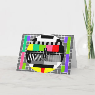 'Retro TV'-gratulationskort Kort