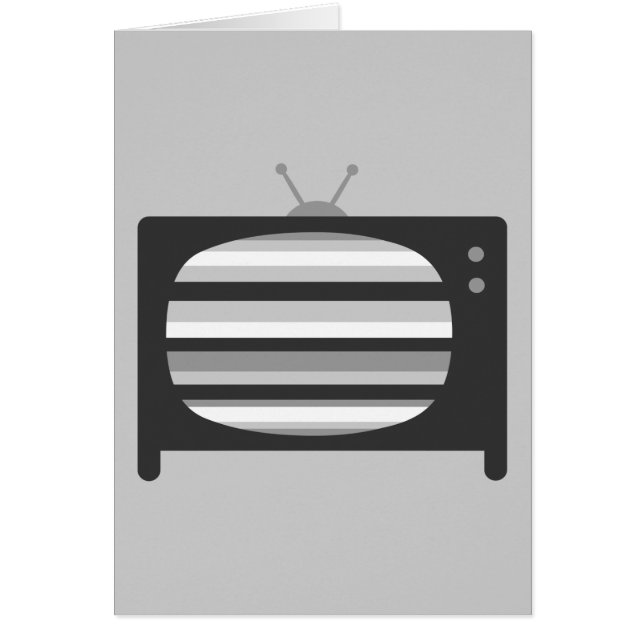 Retro TV Hälsningskort (Framsidan)