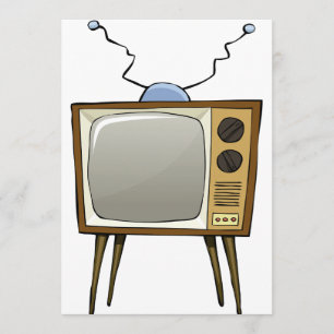 Retro TV-inbjudningar Inbjudningar