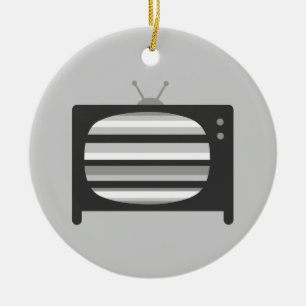 Retro TV Julgransprydnad Keramik