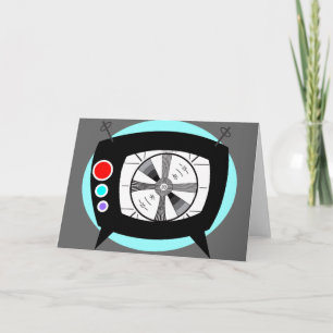 Retro TV och Test Mönster Kort