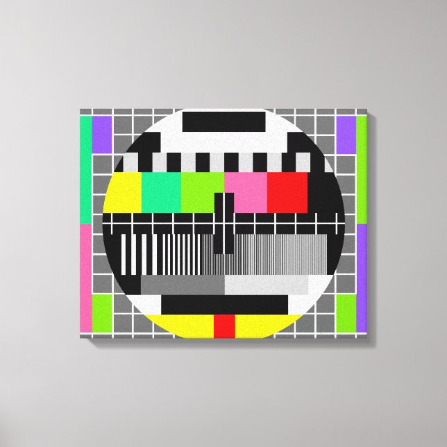 'Retro TV' omslaget arbetsyta Canvastryck (Framsida)