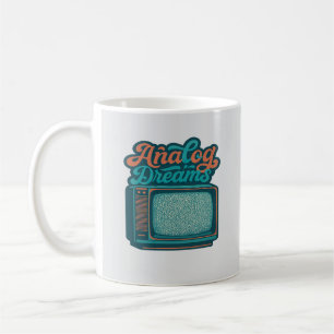 📺Retro TV Retro Art – "Analoga Drömmar" Grafik Kaffemugg