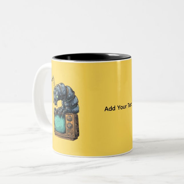 Retro TV Sci-Fi Bug Mugg (Framsida vänster)