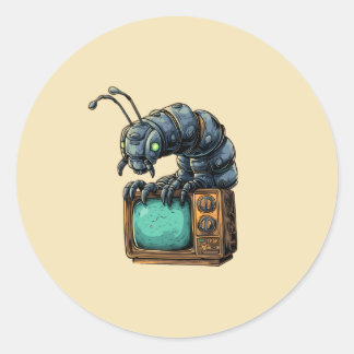 Retro TV Sci-Fi Klistermärke för Bugg