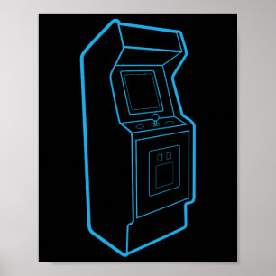 Retro TV-spel Arkadskåp Poster