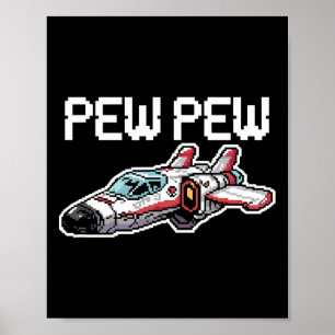 Retro TV-spel Fartyg Arkad Roligt Nostalgi Spelare Poster