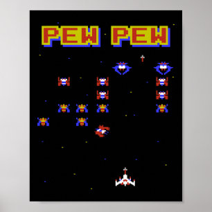 Retro TV-spel Gammalt skolspel 80-tal Vintage spel Poster