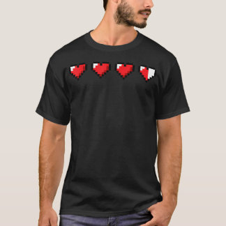 Retro TV-spel Pixel Hjärt Hälsostapel 80- 90-tal T Shirt