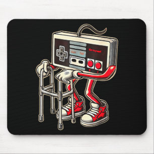 Retro TV-spelskontroll med Walker Roligt spel Musmatta