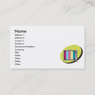 retro tv-tv visitkort