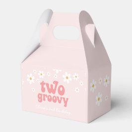 Retro två Groovy Rosa Tusenskönor Favorit Presentaskar