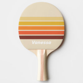 Retro tvärstripning med namn pingisracket