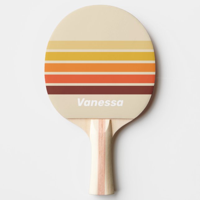 Retro tvärstripning med namn pingisracket (Framsidan)