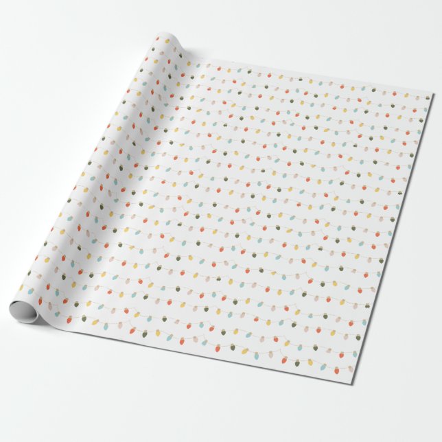 Retro Twinkle Ljus Presentpapper (Utrullad)