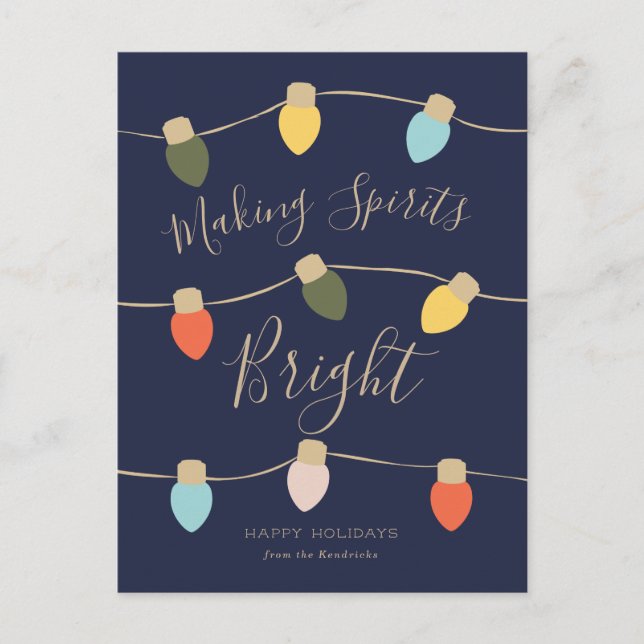 Retro Twinkles-Helgdag Card Helg Vykort (Framsida)