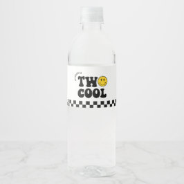 Retro Two Coola Boy 2:a födelsedagen Party Vattenflaskor Etikett