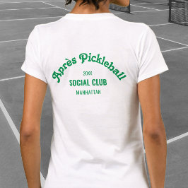 Retro Type Après Pickle Ball Social Club White T Shirt