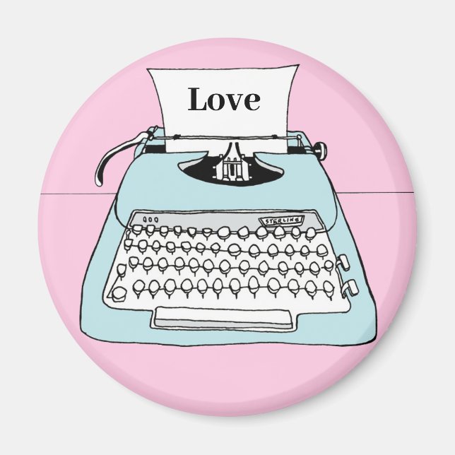 Retro Typewriter Magnet (Framsidan)
