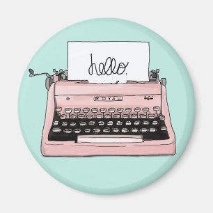 Retro Typewriter Magnet