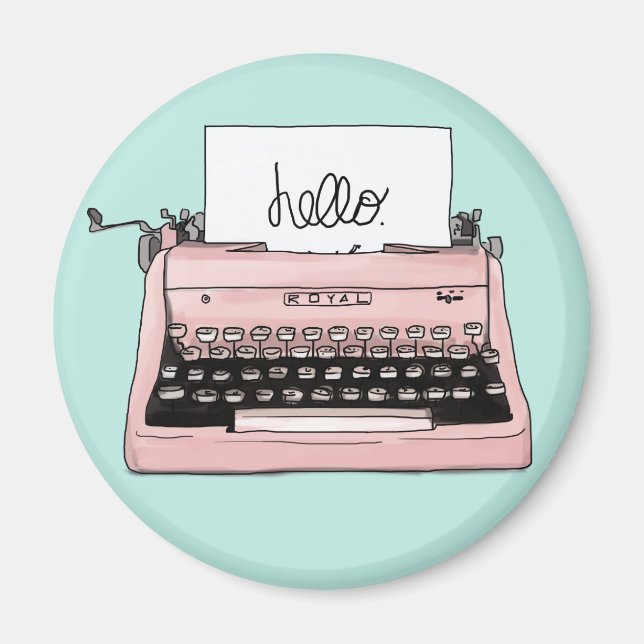 Retro Typewriter Magnet (Framsidan)