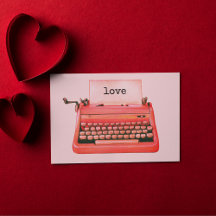 Retro Typewriter Personlig Vintage Valentine