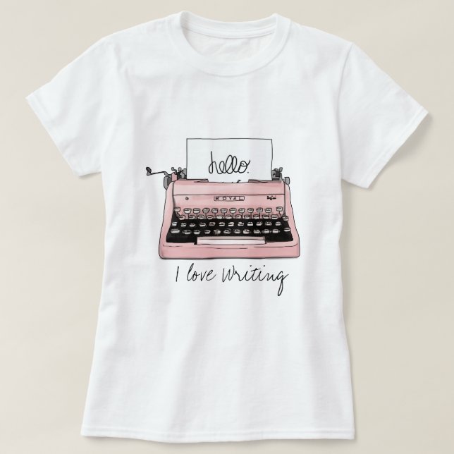 Retro Typewriter T Shirt (Design framsida)