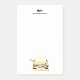 Retro Typewriter-Vintage Nostalgic-Personlig Post-it Block