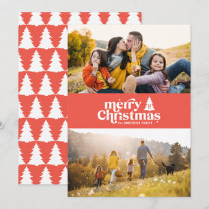Retro-typografi av modern helgdag-julmas julkort