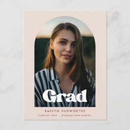 Retro-typografi-båge, Studenten-foto Vykort