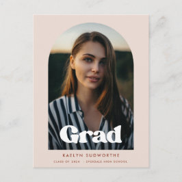 Retro-typografi-båge, Studenten-foto Vykort