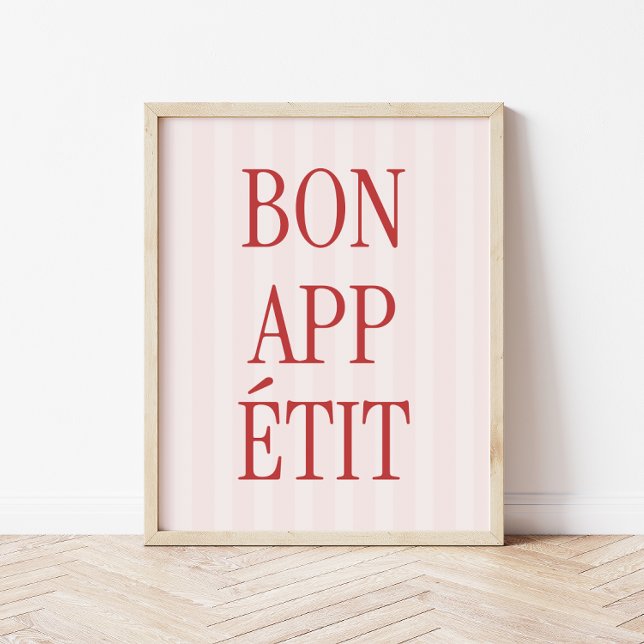 Retro typografi 'Bon Appétit' köksutskrift Poster (Skapare uppladdad)