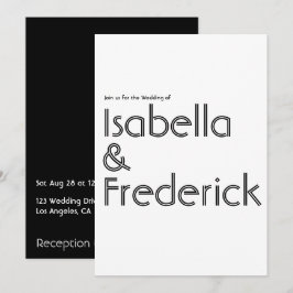 Retro typografi bröllopsinbjudan inbjudningar